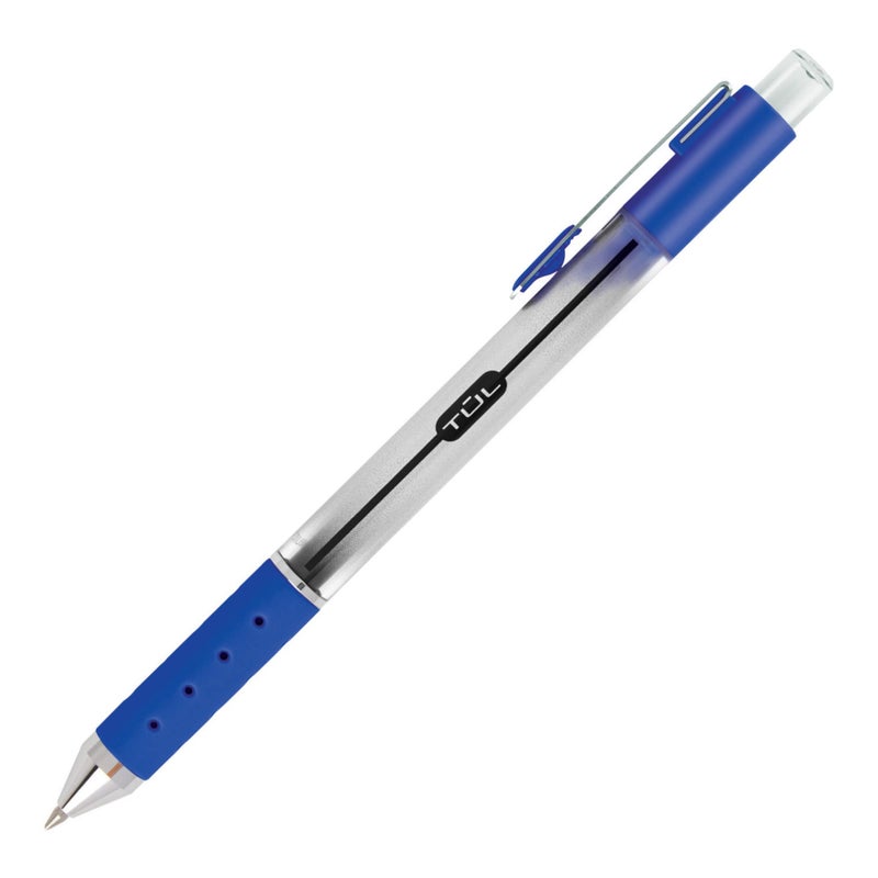 TULÂ® GL Series Retractable Gel Pens, Medium Point, 0.7 mm, Silver Barrel, Assorted Business Inks, Pack Of 12 Pens - Image 3